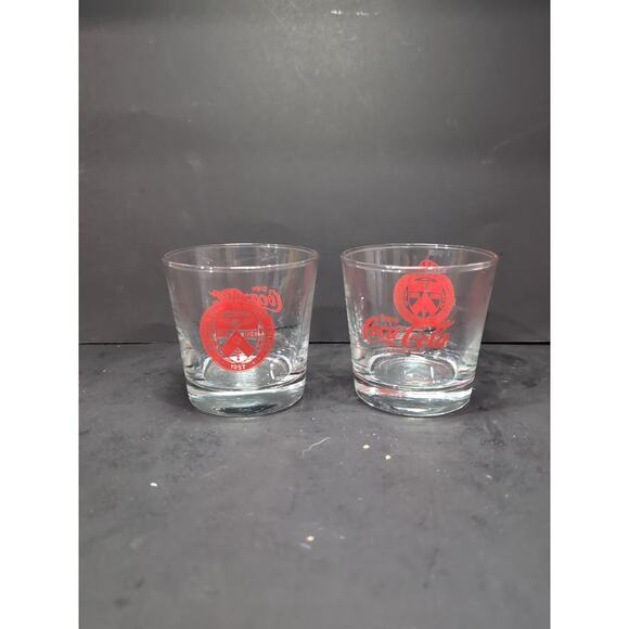 Coca Cola Drinking Glass Set, Toronto Police 1957, Whiskey Glasses, Vtg Glasses - Picture 1 of 9